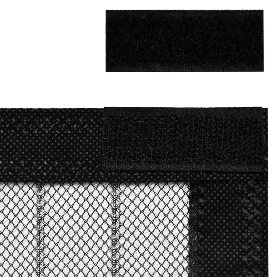 Rideaux de porte anti-insectes 2 pcs avec aimants noir 210x90cm - 7