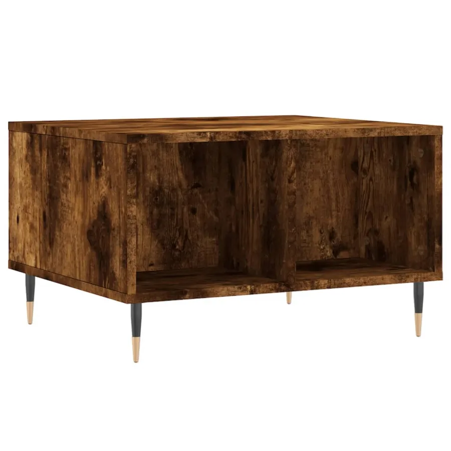 Table basse Chêne fumé 60x50x36,5 cm Bois d'ingénierie - 2