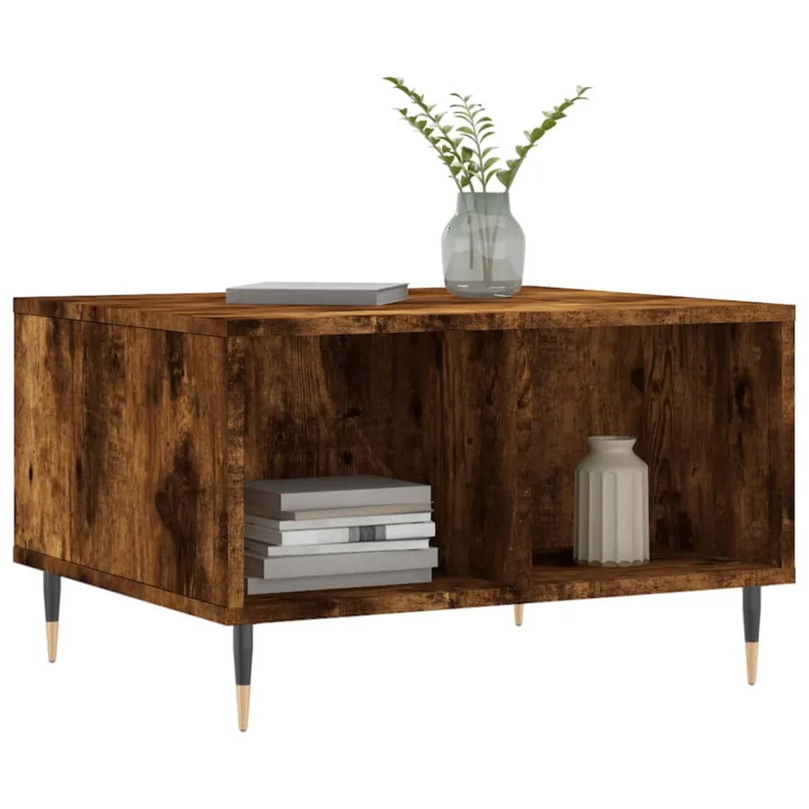 Table basse Chêne fumé 60x50x36,5 cm Bois d'ingénierie - 3