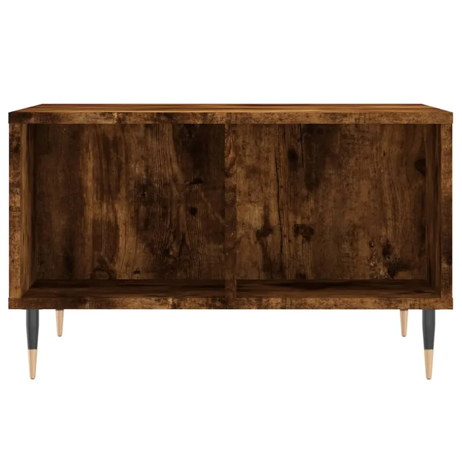 Table basse Chêne fumé 60x50x36,5 cm Bois d'ingénierie - 4