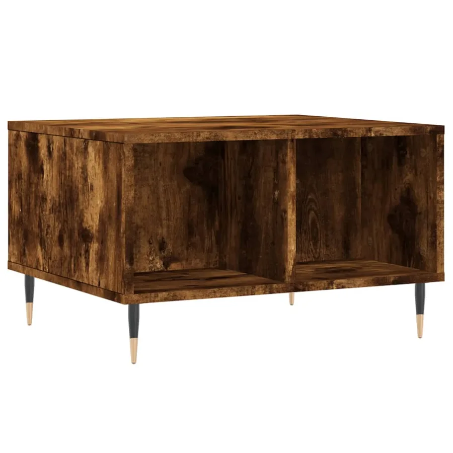 Table basse Chêne fumé 60x50x36,5 cm Bois d'ingénierie - 6