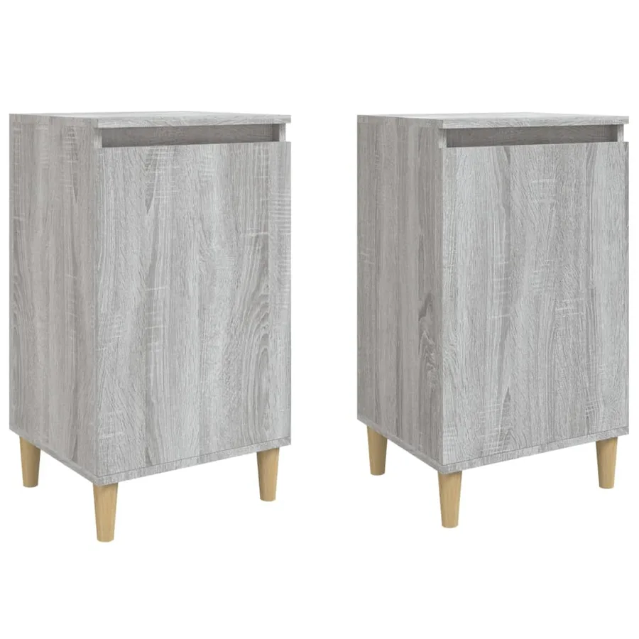 Tables de chevet 2 pcs sonoma gris 40x35x70cm bois d'ingénierie - 2
