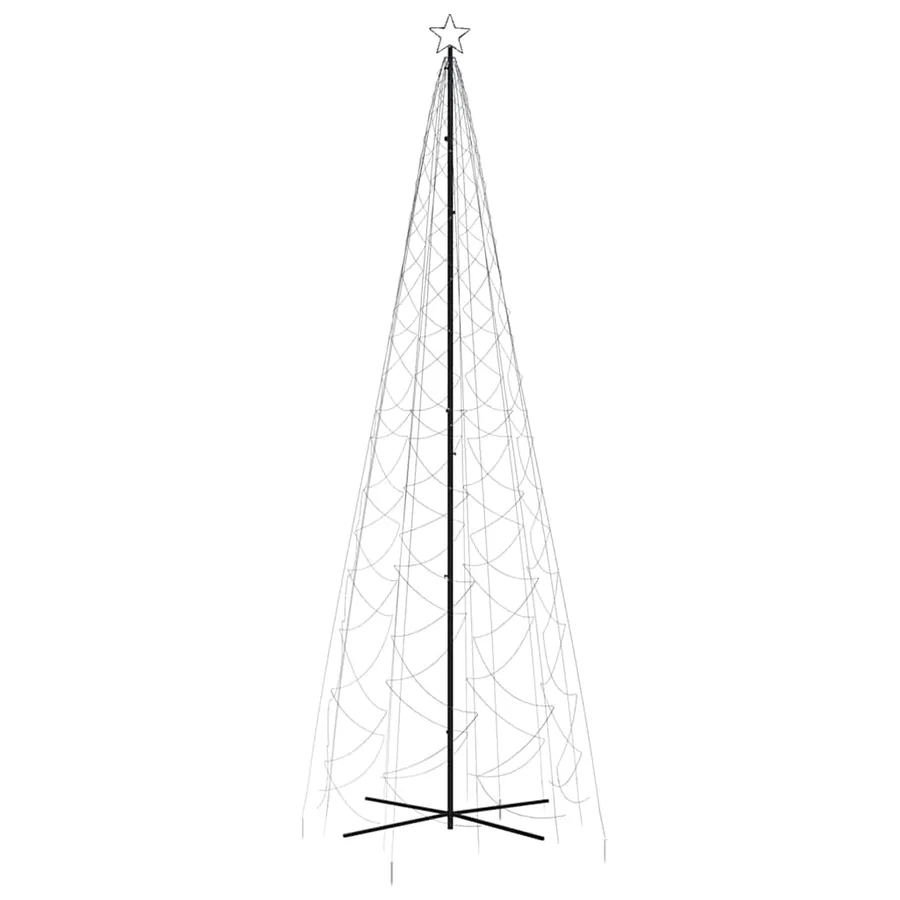 Arbre de Noël cône 1400 LED Blanc froid 160x500 cm - 3