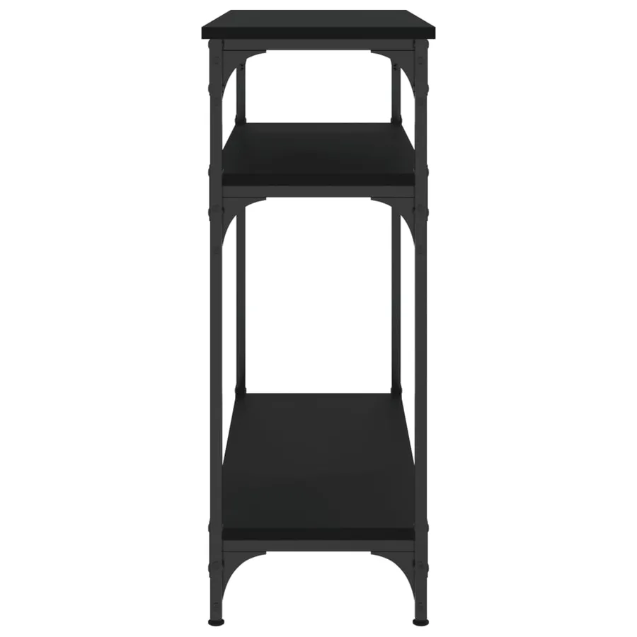 Table console noir 75x29x75 cm bois d'ingénierie - 5