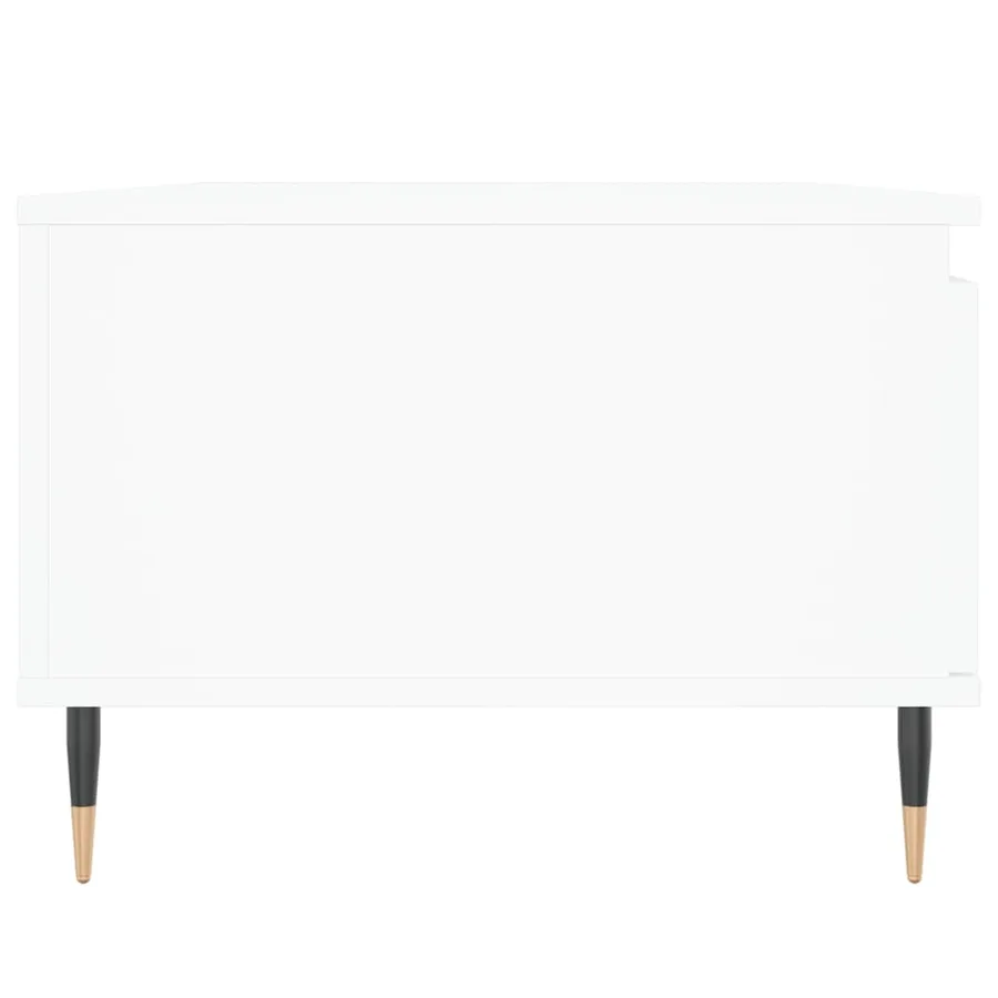 Table basse Blanc 90x50x36,5 cm Bois d'ingénierie - 7