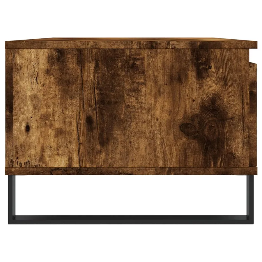 Table basse Chêne fumé 90x50x36,5 cm Bois d'ingénierie - 7