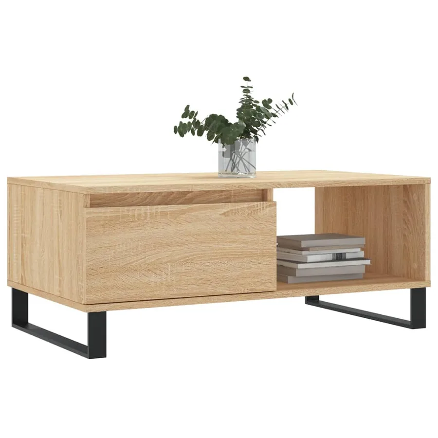 Table basse Chêne sonoma 90x50x36,5 cm Bois d'ingénierie - 3