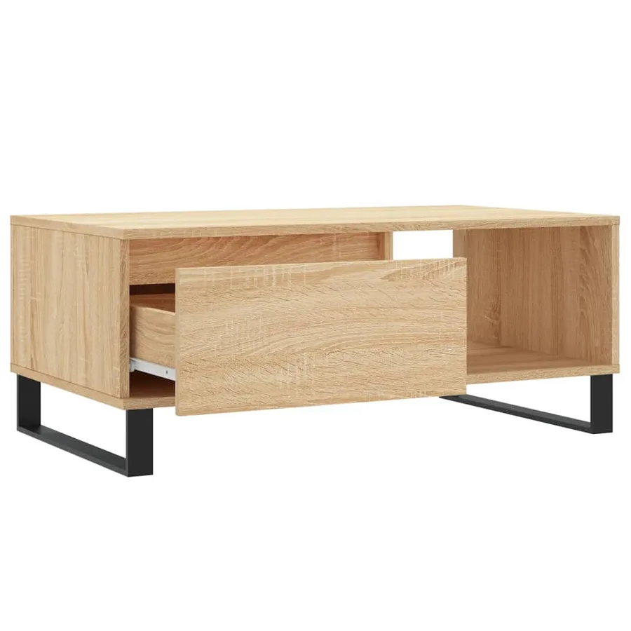 Table basse Chêne sonoma 90x50x36,5 cm Bois d'ingénierie - 6