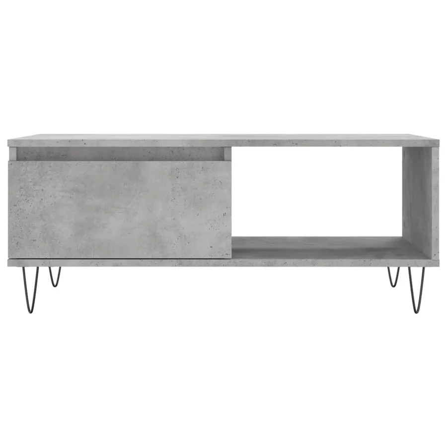 Table basse Gris béton 90x50x36,5 cm Bois d'ingénierie - 5