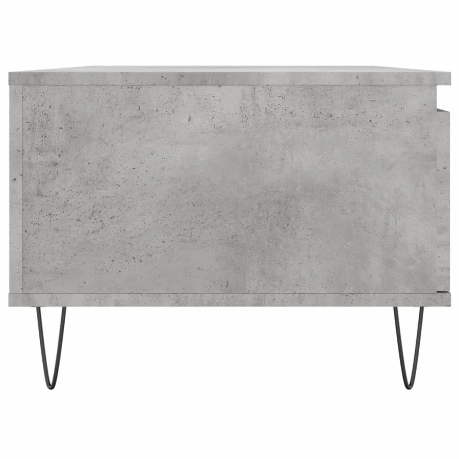 Table basse Gris béton 90x50x36,5 cm Bois d'ingénierie - 7