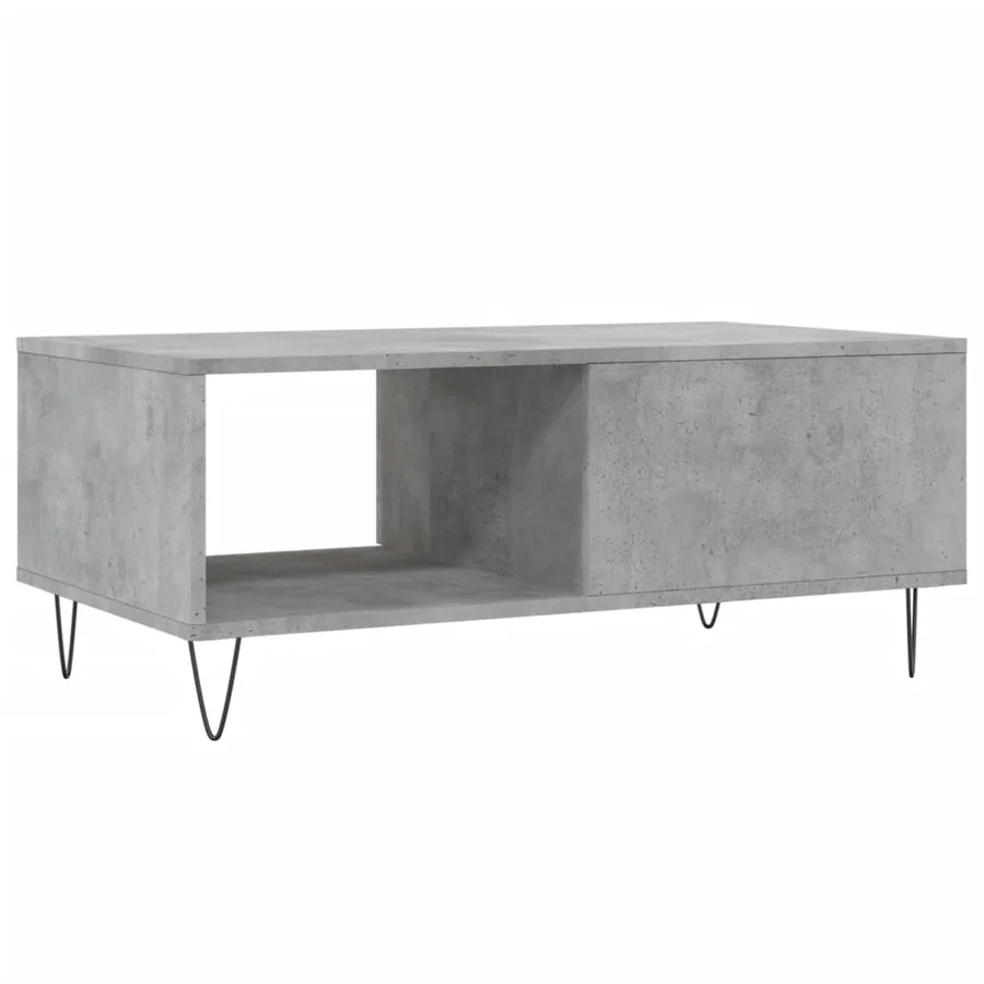 Table basse Gris béton 90x50x36,5 cm Bois d'ingénierie - 8
