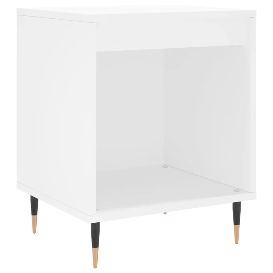 Tables de chevet 2 pcs blanc 40x35x50 cm bois d’ingénierie - 4