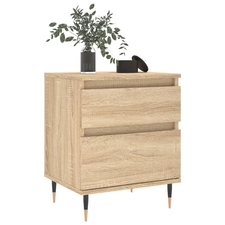 Tables de chevet 2 pcs chêne sonoma 40x35x50 cm bois ingénierie - 3