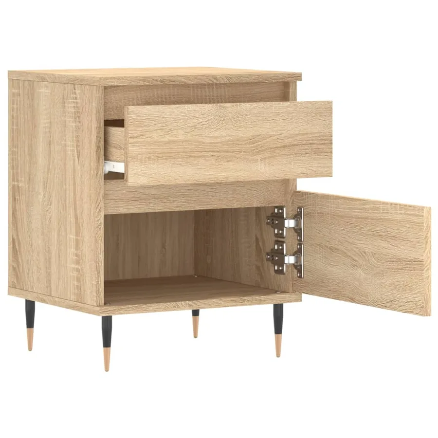 Tables de chevet 2 pcs chêne sonoma 40x35x50 cm bois ingénierie - 7