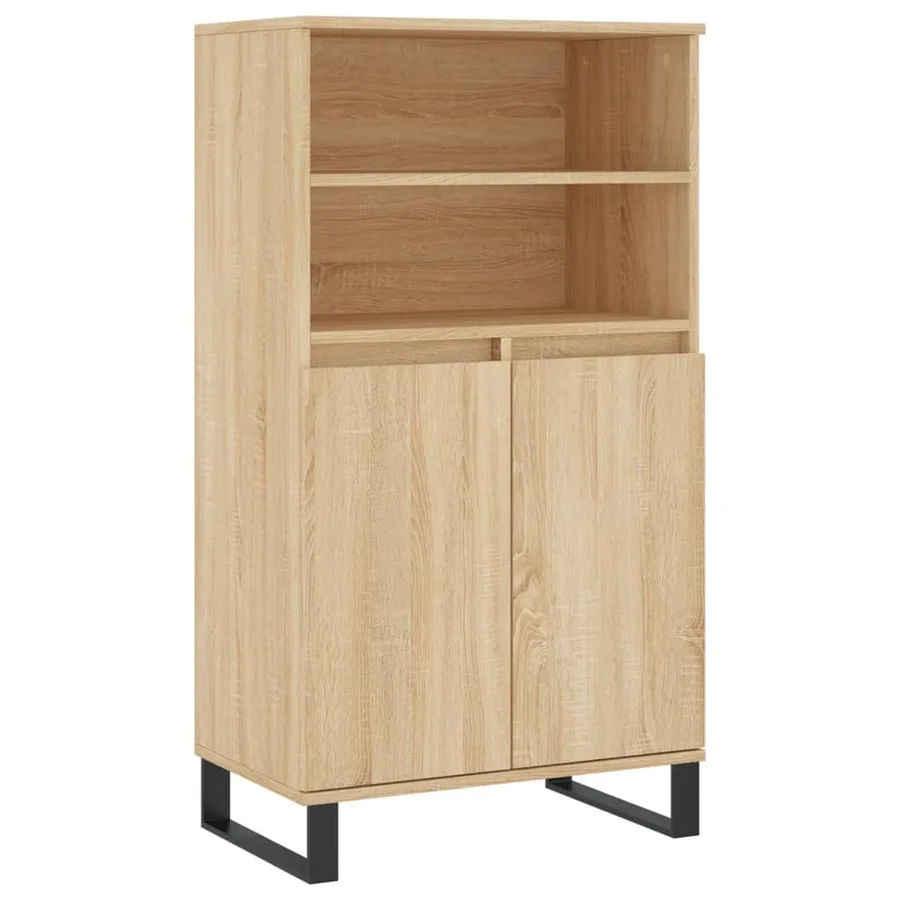 Buffet haut Chêne sonoma 60x36x110 cm Bois d'ingénierie - 2
