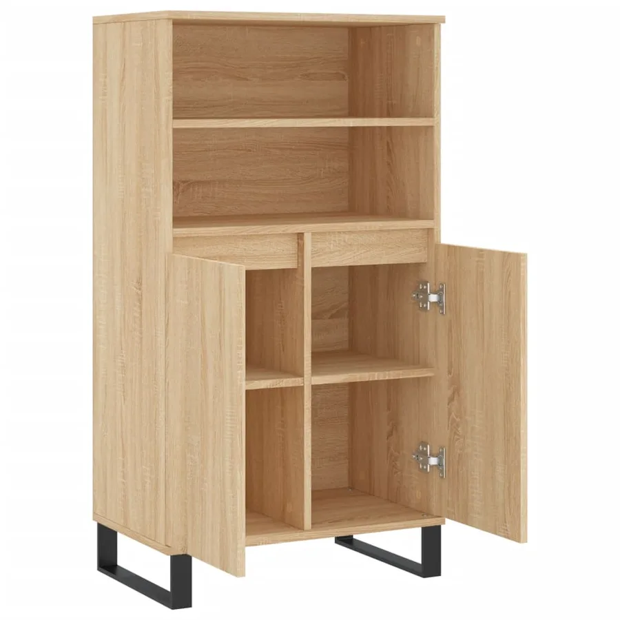 Buffet haut Chêne sonoma 60x36x110 cm Bois d'ingénierie - 5