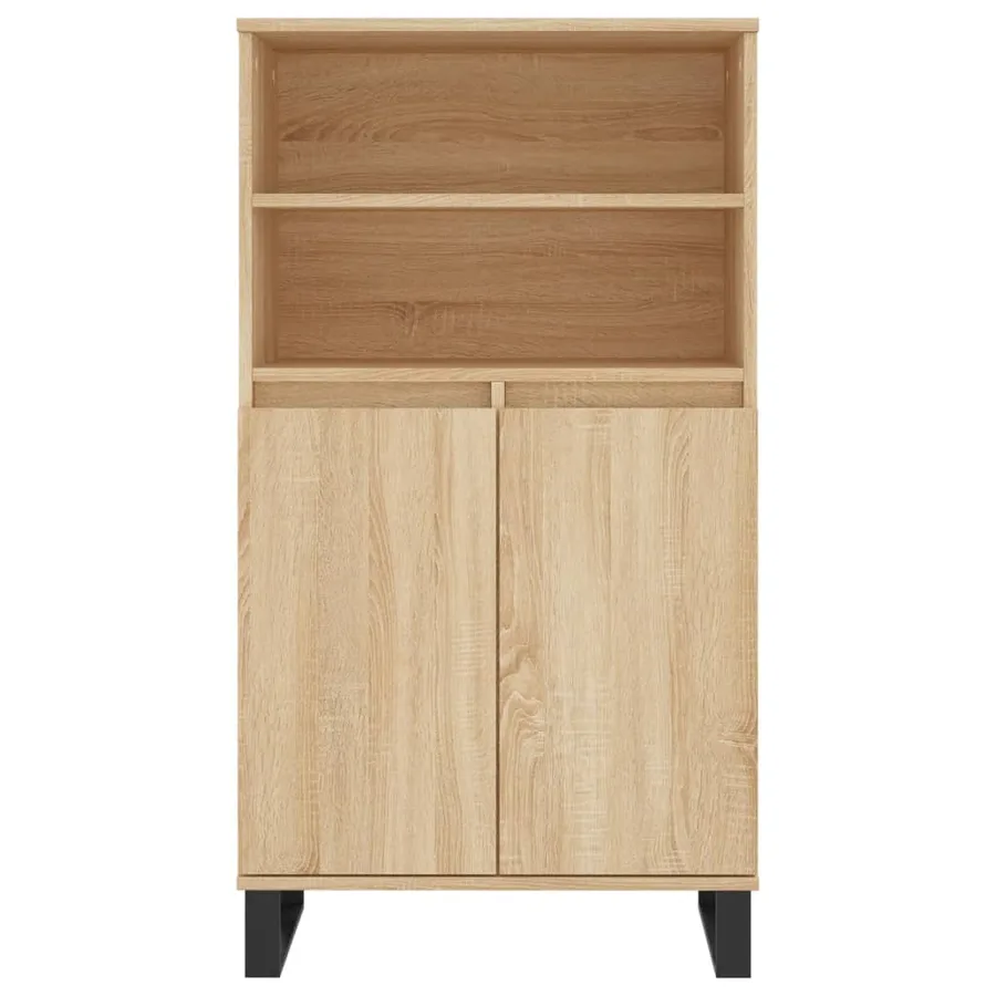 Buffet haut Chêne sonoma 60x36x110 cm Bois d'ingénierie - 6