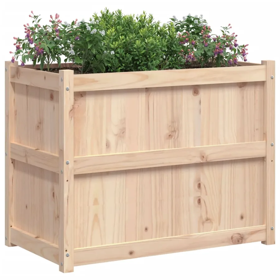 Jardinière 90x50x70 cm bois de pin massif - 4