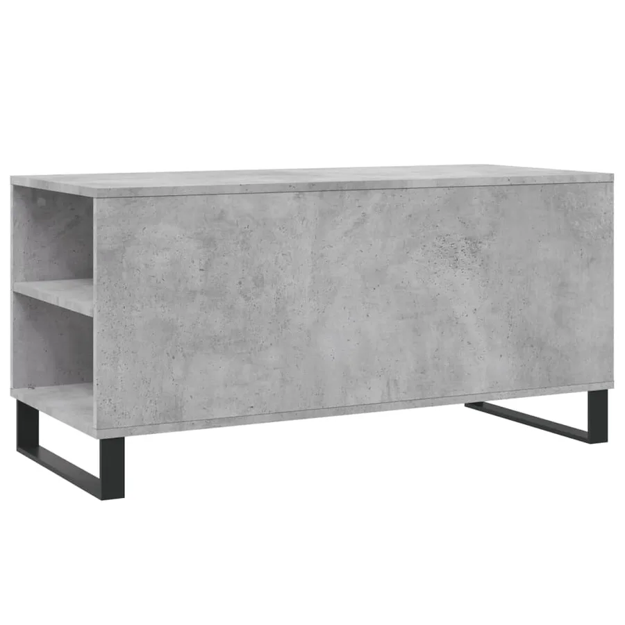Table basse gris béton 102x44,5x50 cm bois d'ingénierie - 8
