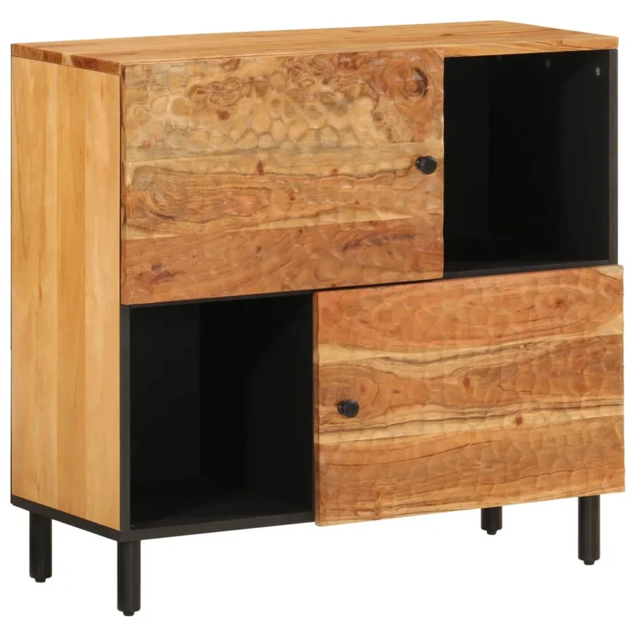 Armoire latérale 80x33x75 cm bois massif d'acacia - 2