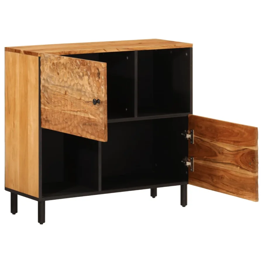 Armoire latérale 80x33x75 cm bois massif d'acacia - 4