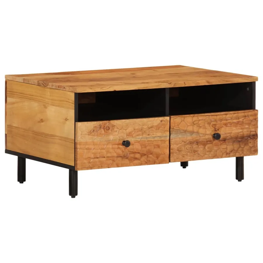 Table basse 80x54x40 cm bois massif d'acacia - 2