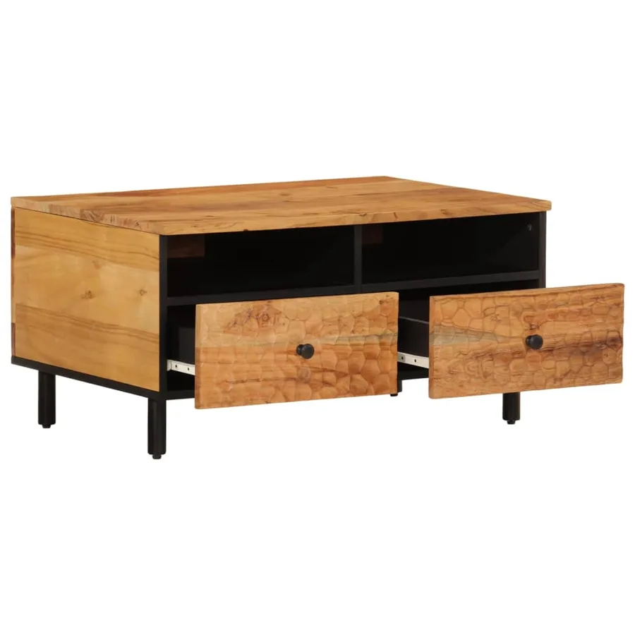 Table basse 80x54x40 cm bois massif d'acacia - 4