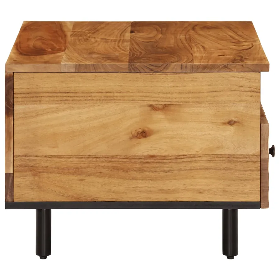 Table basse 80x54x40 cm bois massif d'acacia - 6