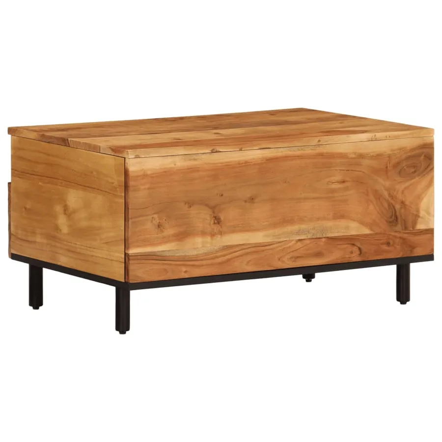 Table basse 80x54x40 cm bois massif d'acacia - 7