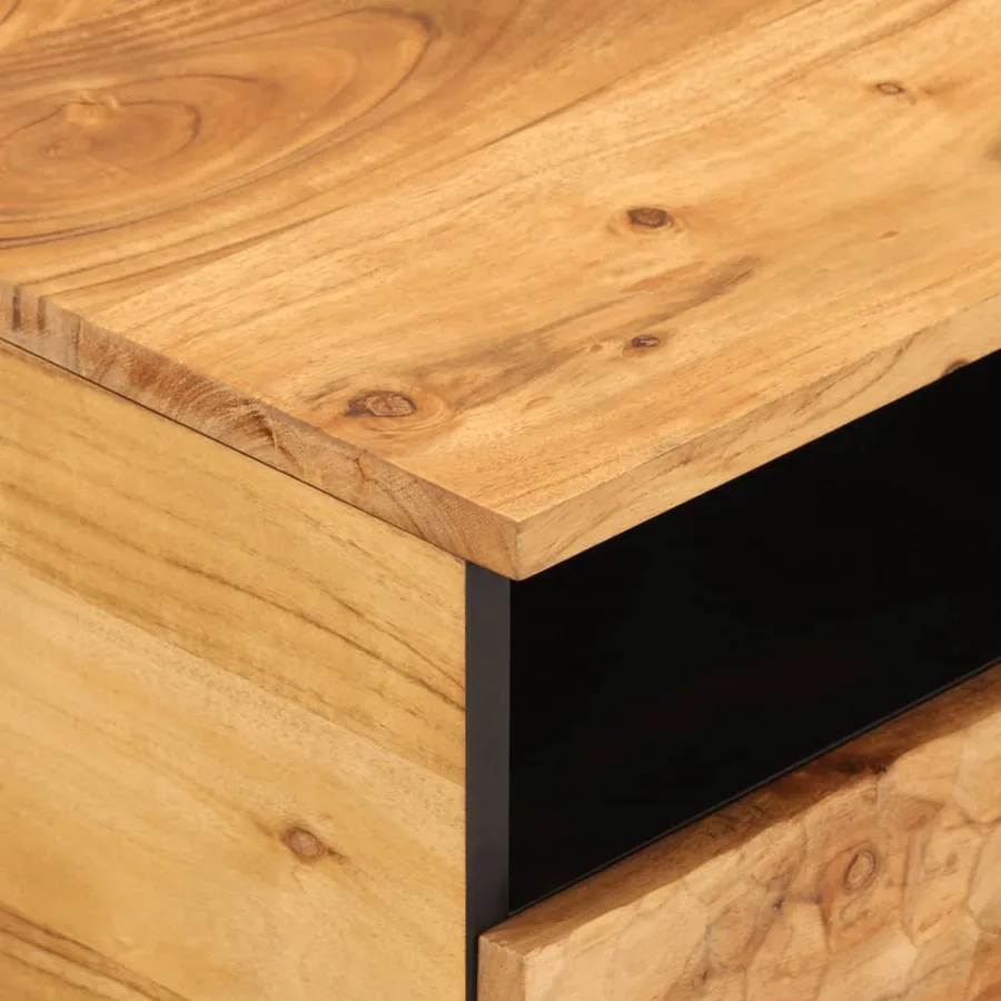 Table basse 80x54x40 cm bois massif d'acacia - 8