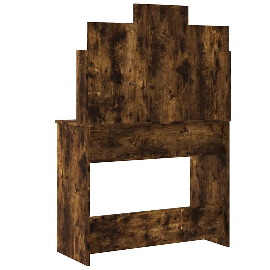 Coiffeuse avec lumières LED chêne fumé 96x40x142 cm - 7