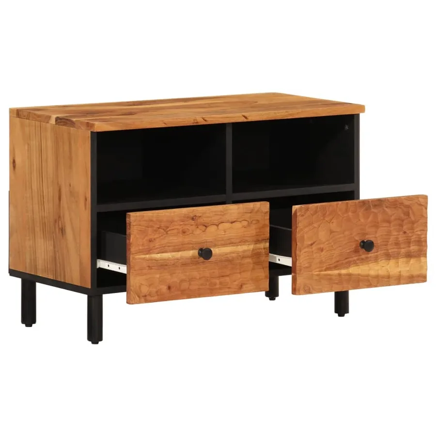 Meuble TV 70x33x46 cm Bois d'acacia massif - 4
