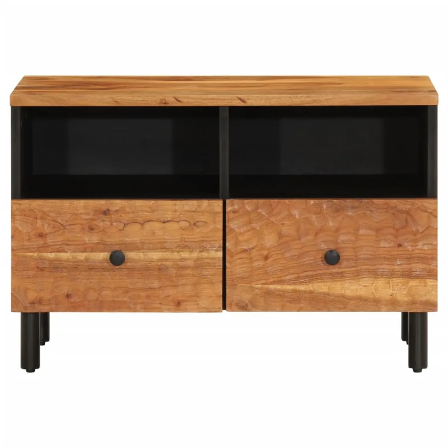 Meuble TV 70x33x46 cm Bois d'acacia massif - 5