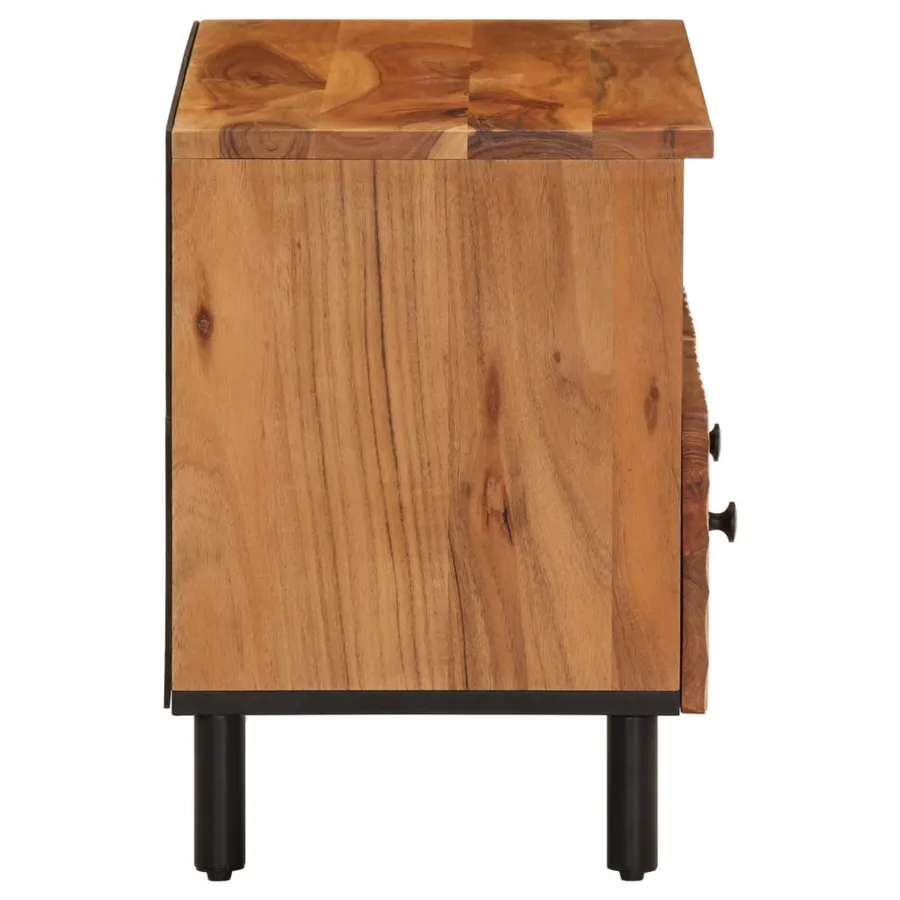 Meuble TV 70x33x46 cm Bois d'acacia massif - 6