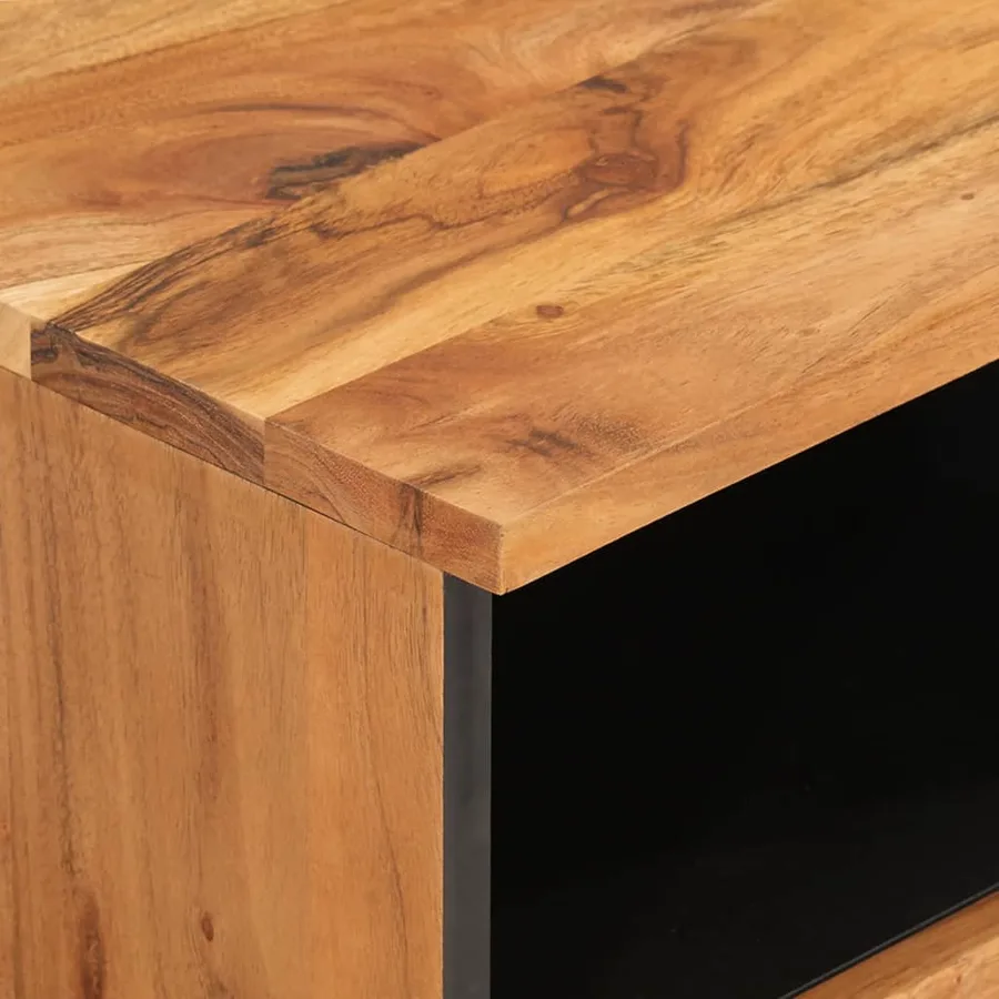 Meuble TV 70x33x46 cm Bois d'acacia massif - 8