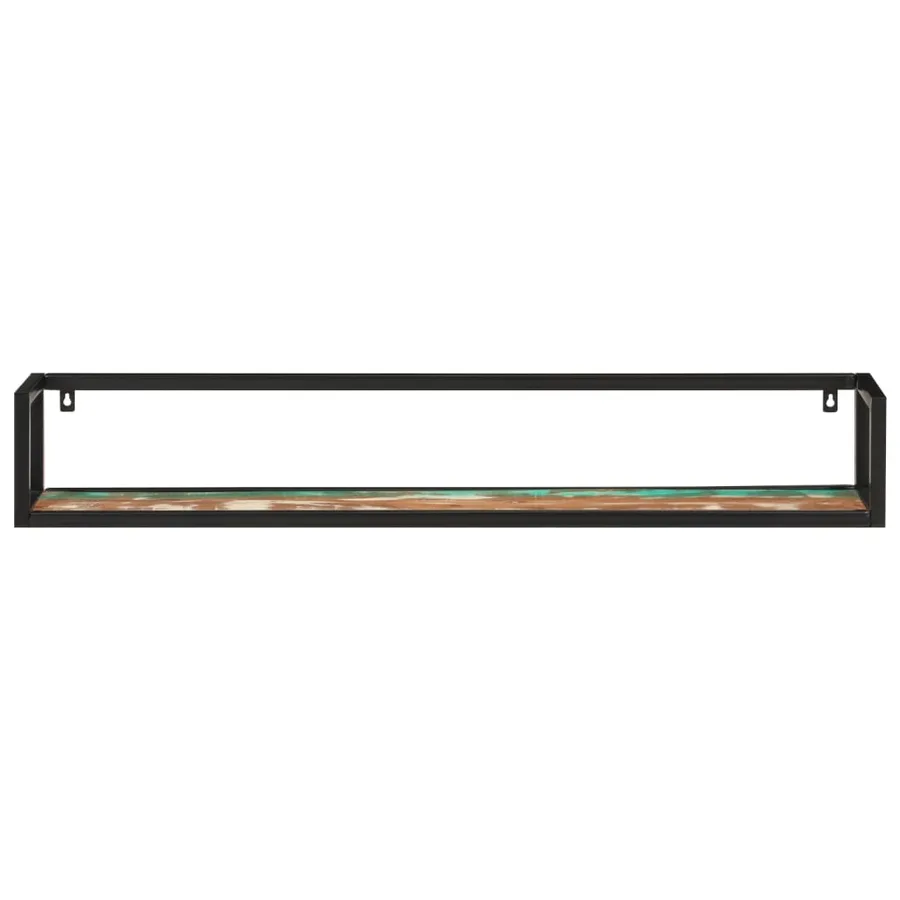 Étagères murales 2 pcs 110x17x17cm bois récupération massif/fer - 3