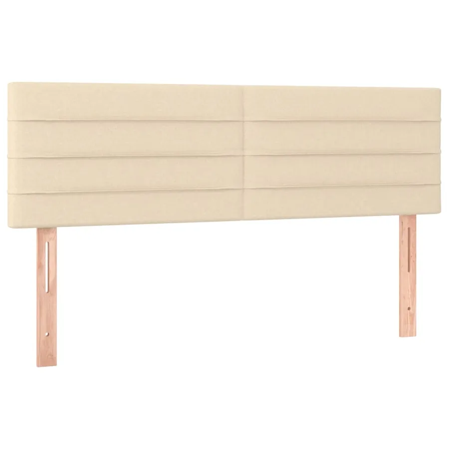 Sommier à lattes de lit avec matelas Crème 140x190 cm Tissu - 6