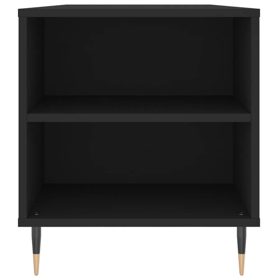 Table basse noir 102x44,5x50 cm bois d'ingénierie - 7