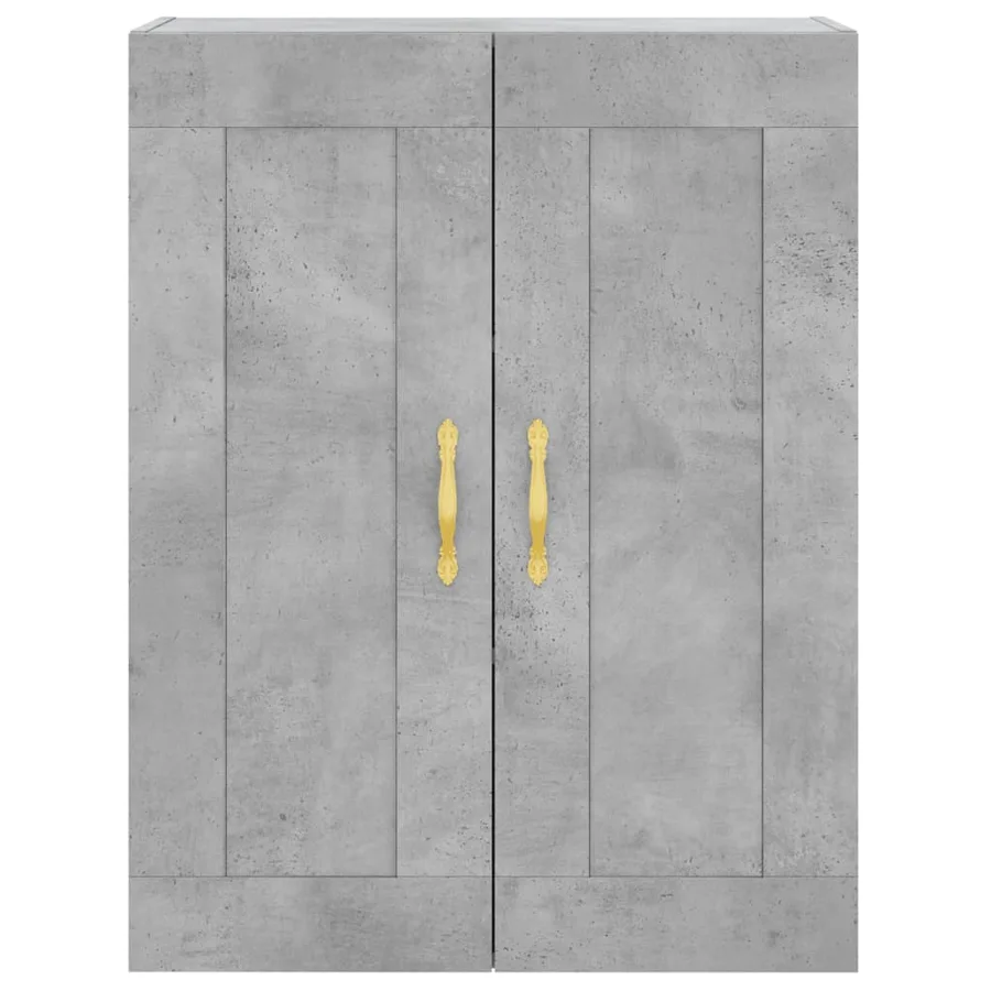 Buffet haut Gris béton 69,5x34x180 cm Bois d'ingénierie - 5