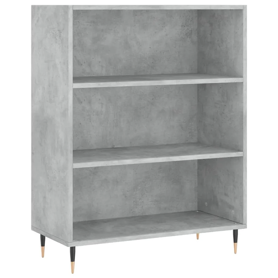 Buffet haut Gris béton 69,5x34x180 cm Bois d'ingénierie - 6