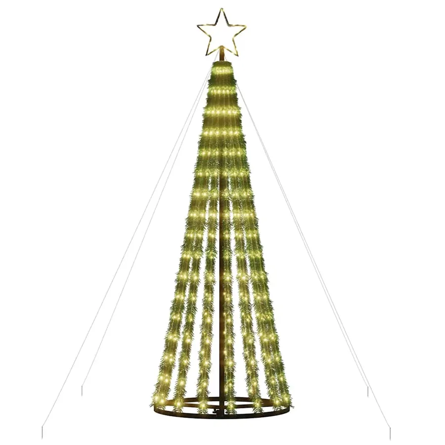 Sapin de Noël à LED 275 LED blanc chaud 180 cm - 4