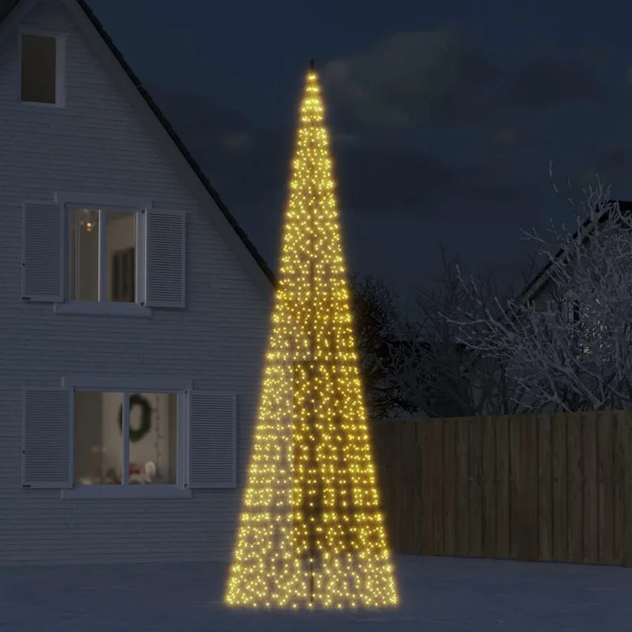Sapin de Noël à LED 1534 LED blanc 500 cm