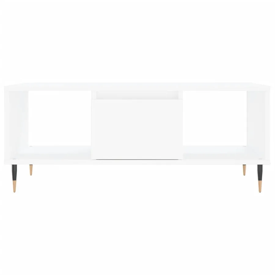 Table basse Blanc 90x50x36,5 cm Bois d'ingénierie - 5