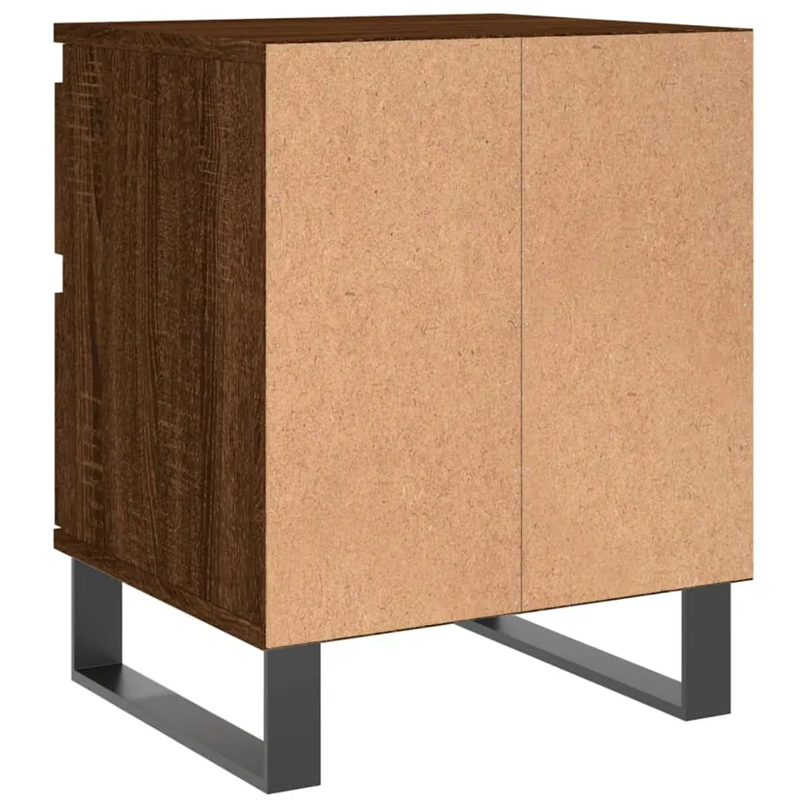 Tables de chevet 2 pcs chêne marron 40x35x50 cm bois ingénierie - 6