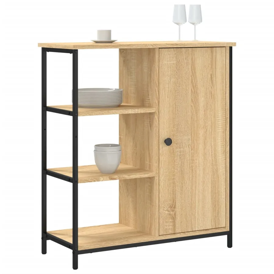 Buffet Chêne Sonoma 70x30x80 cm Bois d'ingénierie - 3