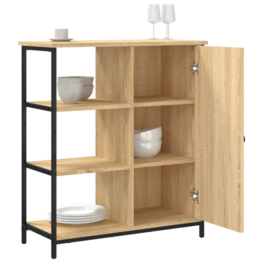 Buffet Chêne Sonoma 70x30x80 cm Bois d'ingénierie - 4