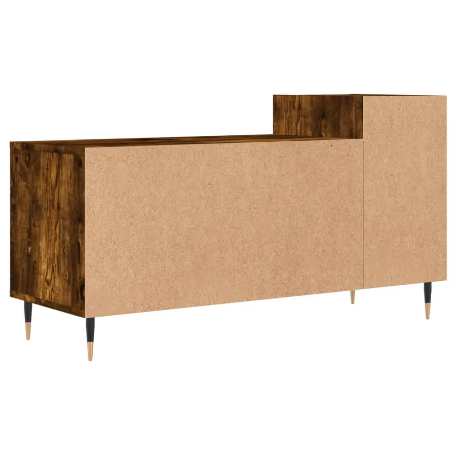 Meuble TV Chêne fumé 100x35x55 cm Bois d'ingénierie - 8
