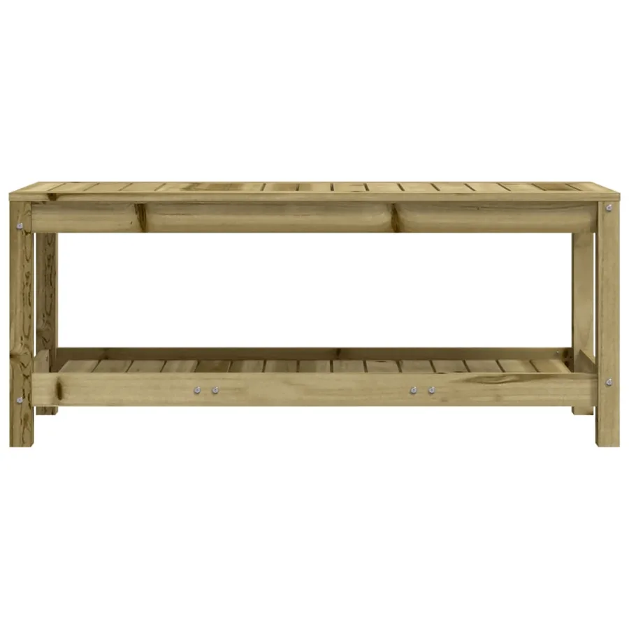 Banc de jardin 108x35x45 cm bois de pin imprégné - 4