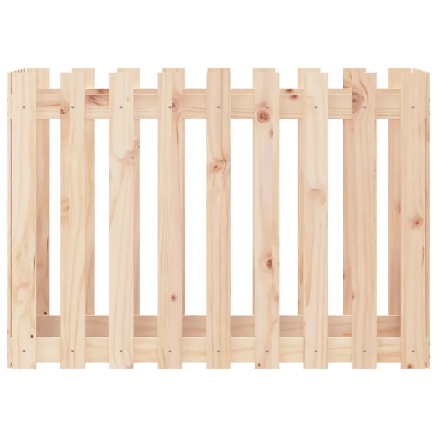 Lit surélevé de jardin design de clôture 100x50x70cm pin massif - 5