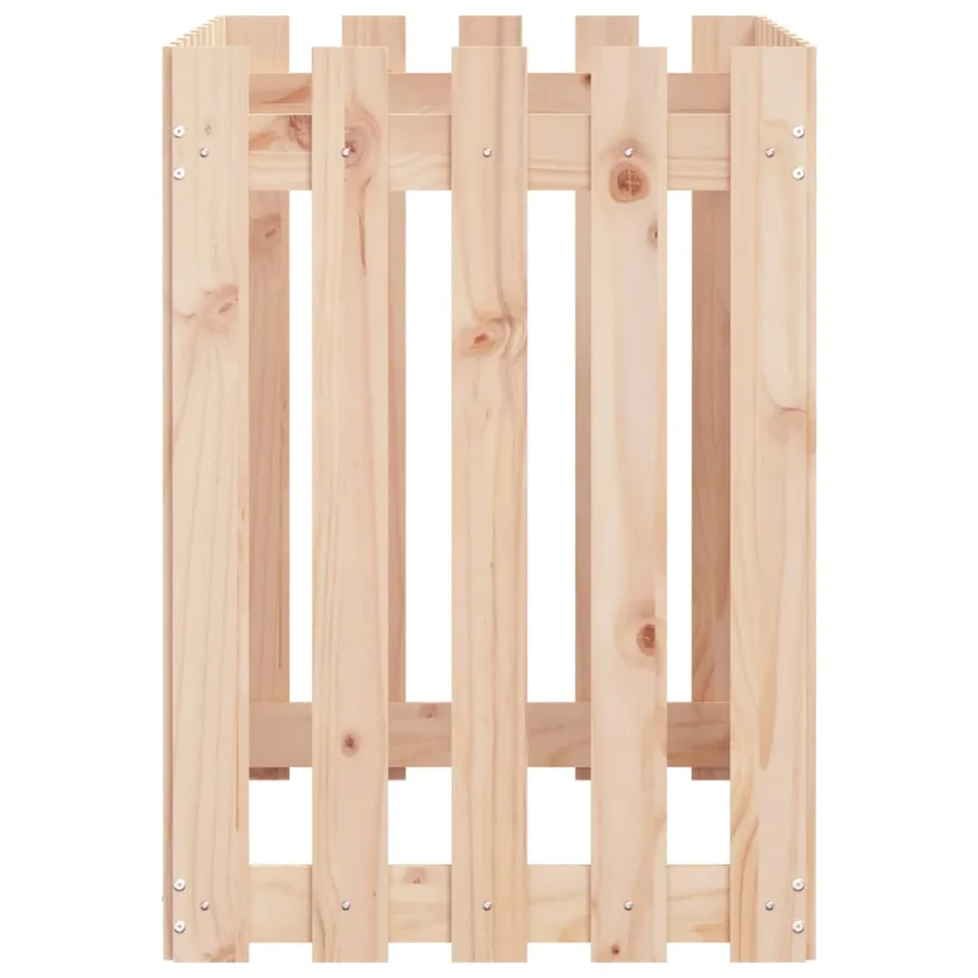 Lit surélevé de jardin design de clôture 100x50x70cm pin massif - 6